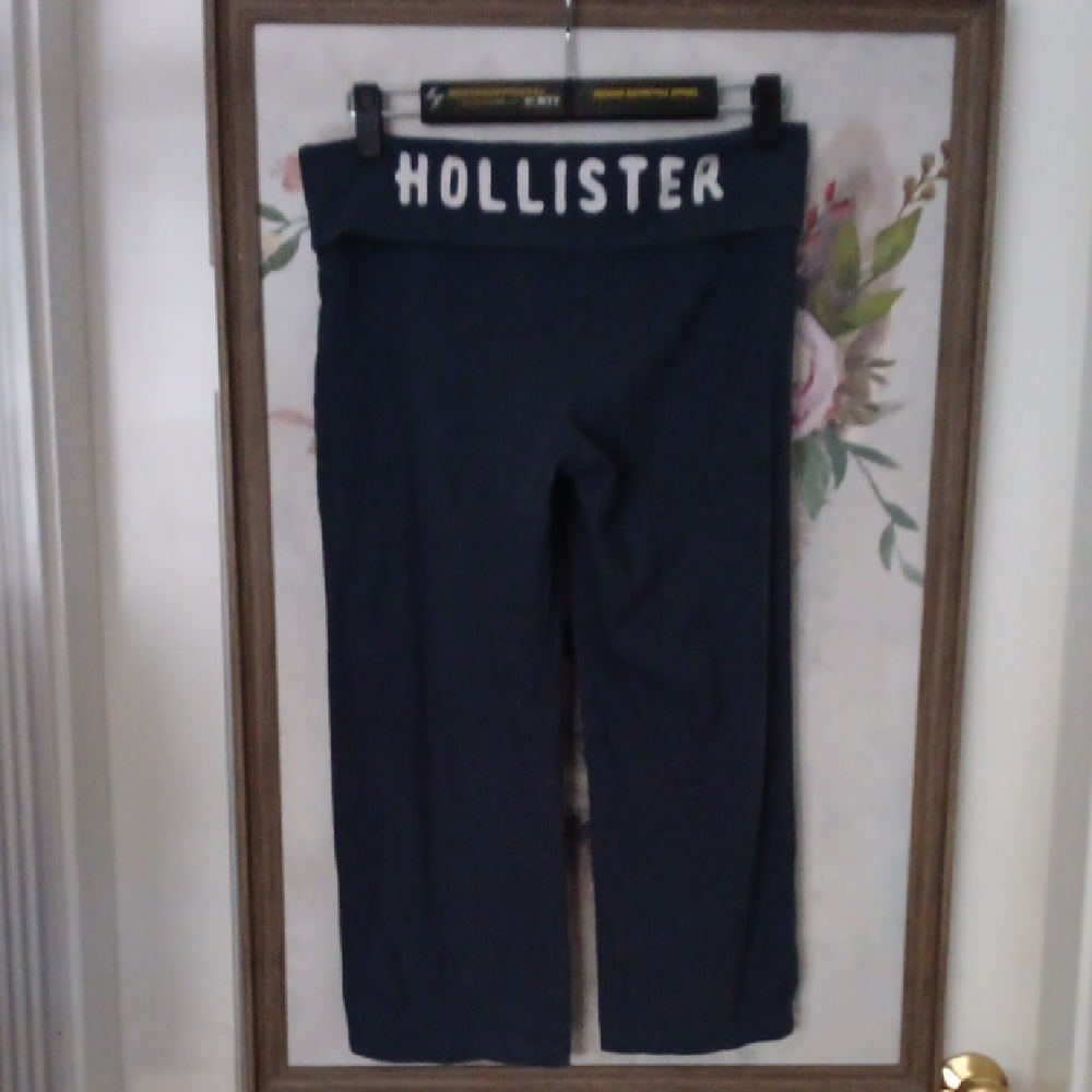 Hollister Early 2000s Dark Blue Cropped Yoga Pants